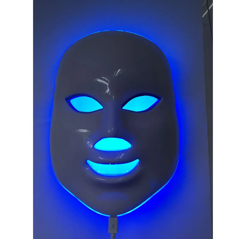 7 цветов светодиодный маска для лица Уход за кожей удаление морщин акне