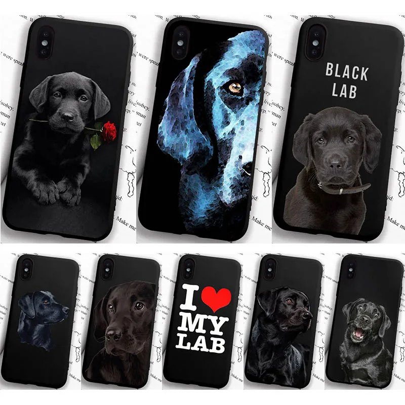 Черный лабрадор лаборатории собака чехол для телефона бумажник iPhone XR 6 7 8 Plus X SE 11 12