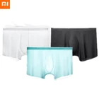 Xiaomi Mijia 3 шт. Ice Silk (искусственное волокно, нижнее белье для мужчин, нижнее белье, трусы-боксеры брюки 3D ультра-тонкий безупречный комфорт дышащие быстросохнущие мужские трусы-боксеры