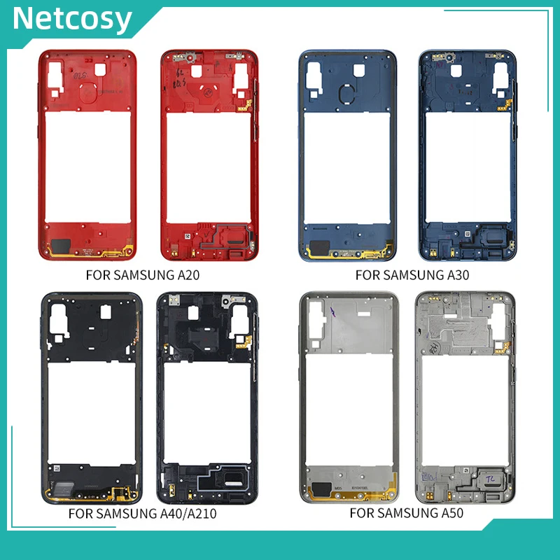Netcosy средняя рамка панель крышка запасные части для Samsung Galaxy A20 A30 A40/A210 A50 корпус
