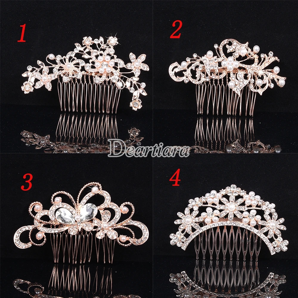 Гребень для волос с жемчугом и кристаллами | Украшения аксессуары