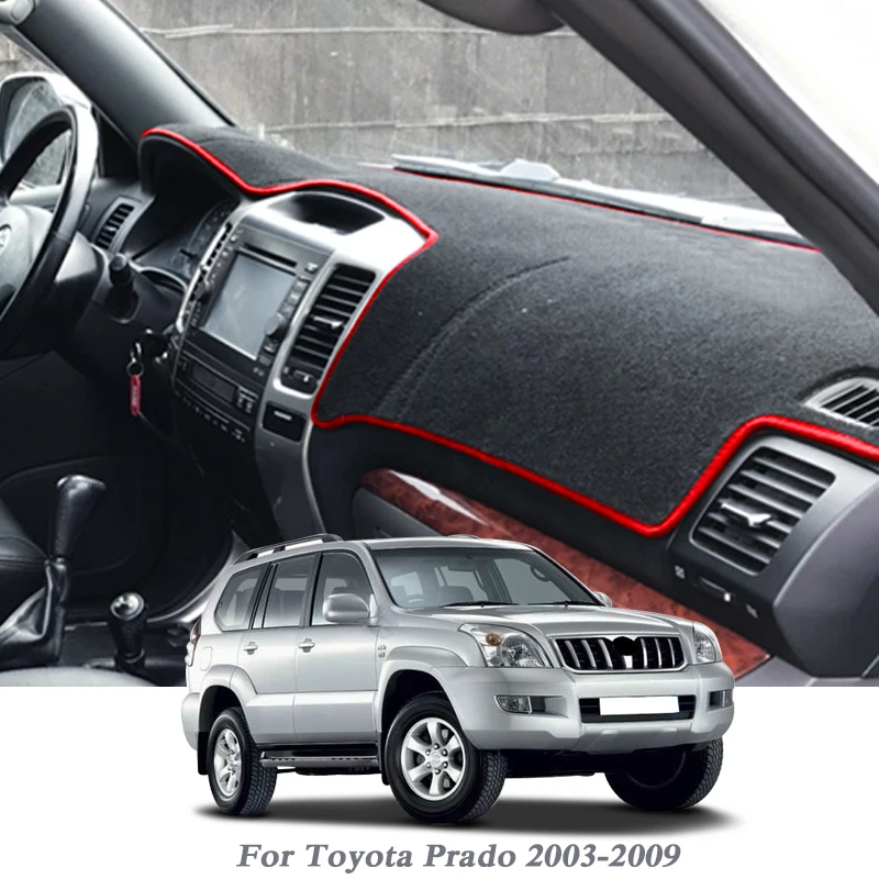 

Car Styling Dashboard Protective Mat Shade Cushion Pad Rose Carpet For Toyota Prado 2003-2009 LHD&RHD Auto Accessory