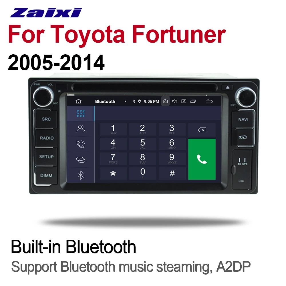 ZaiXi 4 ГБ android 9 0 автомобильный dvd плеер для Toyota Fortuner 2005 ~ 2014 Мультимедиа GPS навигация