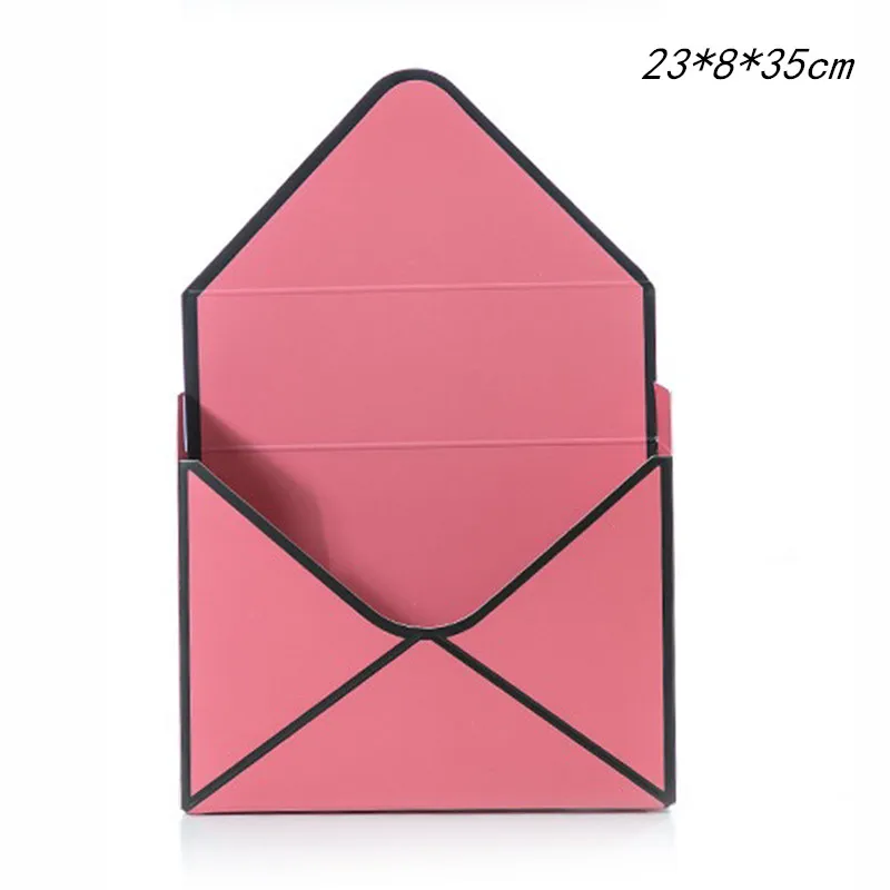 1 шт Конверт Сумочка Цветочная коробка 23*8*35 см ручная Складная Цветочная коробка цветочный магазин свадебные упаковочные материалы Поставки - Цвет: Burgundy