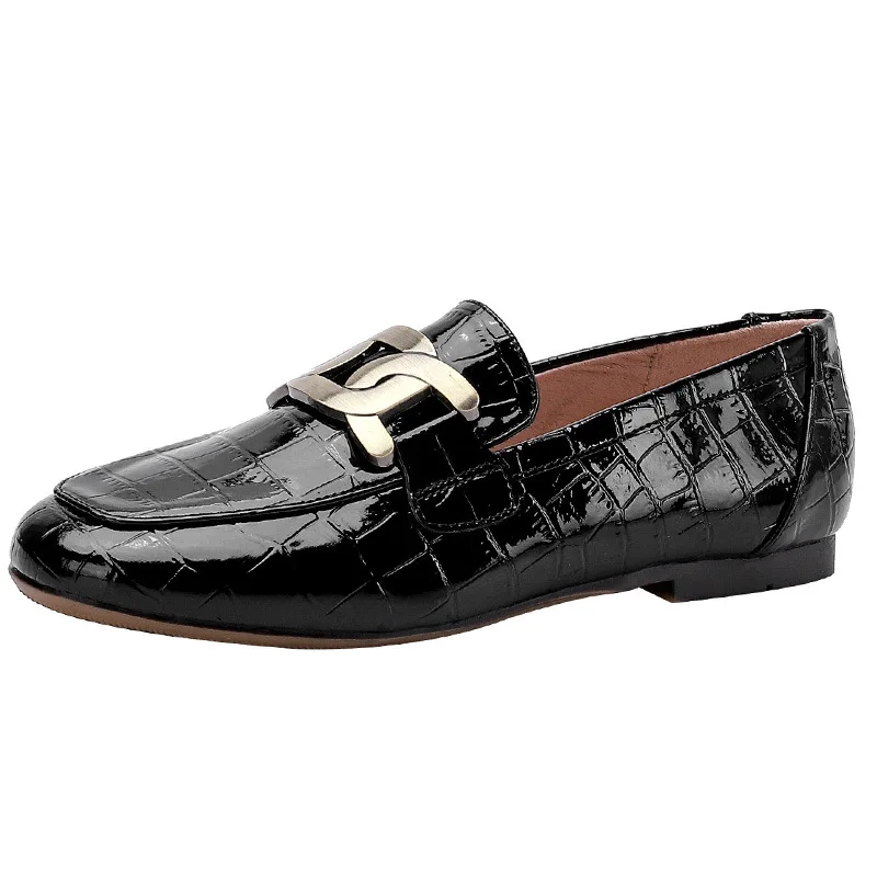 

Shoes Woman 2021 Oxfords Casual Female Sneakers Loafers With Fur Slip-on Round Toe Flats New Leather Summer Big Size Slip On