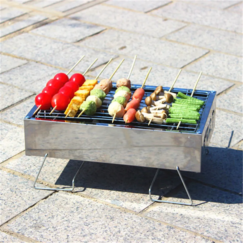 Барбекю барбекю гриль складной портативный уголь Открытый Кемпинг Пикник