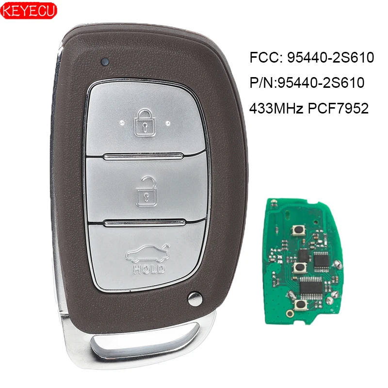 KEYEC 2 шт. смарт-брелок для автомобильного ключа дистанционного управления 433 МГц