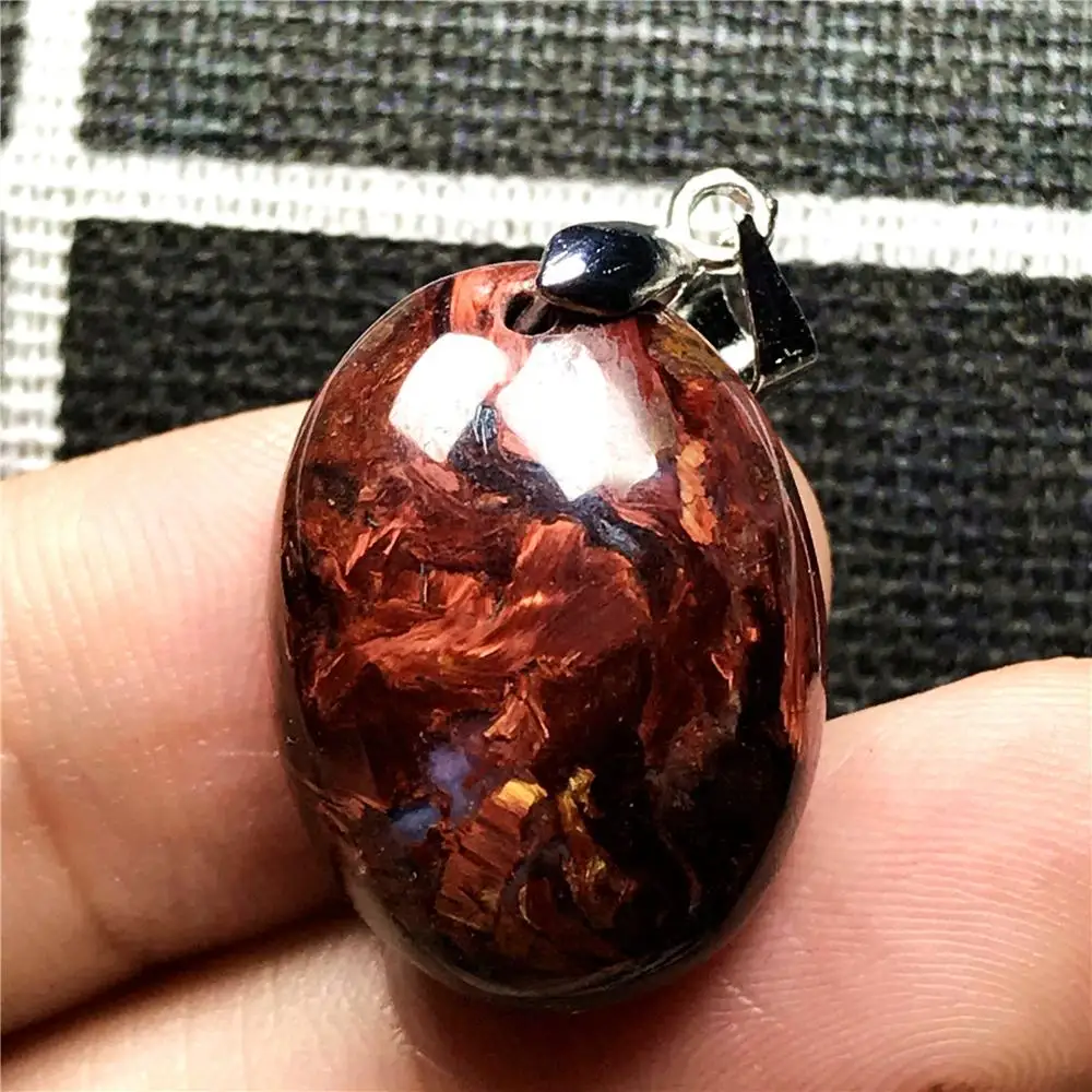 Настоящее натуральное красное ожерелье кулон на цепочке для женщин и мужчин с