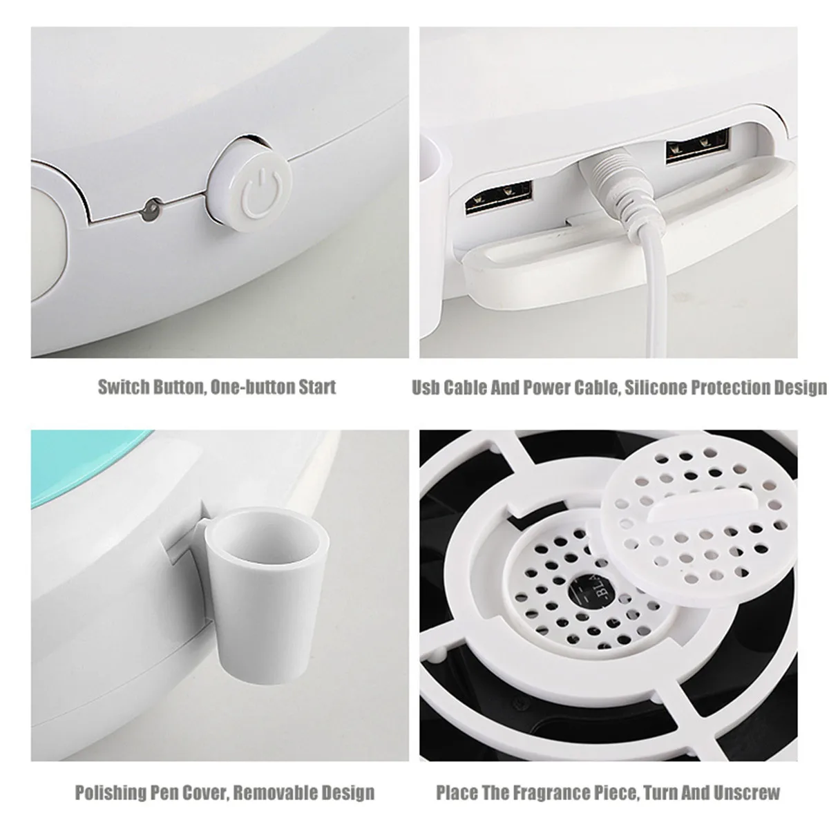 

60W Multifunction Nail Suction Dust Collector Nail Dust Vacuum Cleaner Nail Fan Salon Nails Art Manicure Machine with Filter