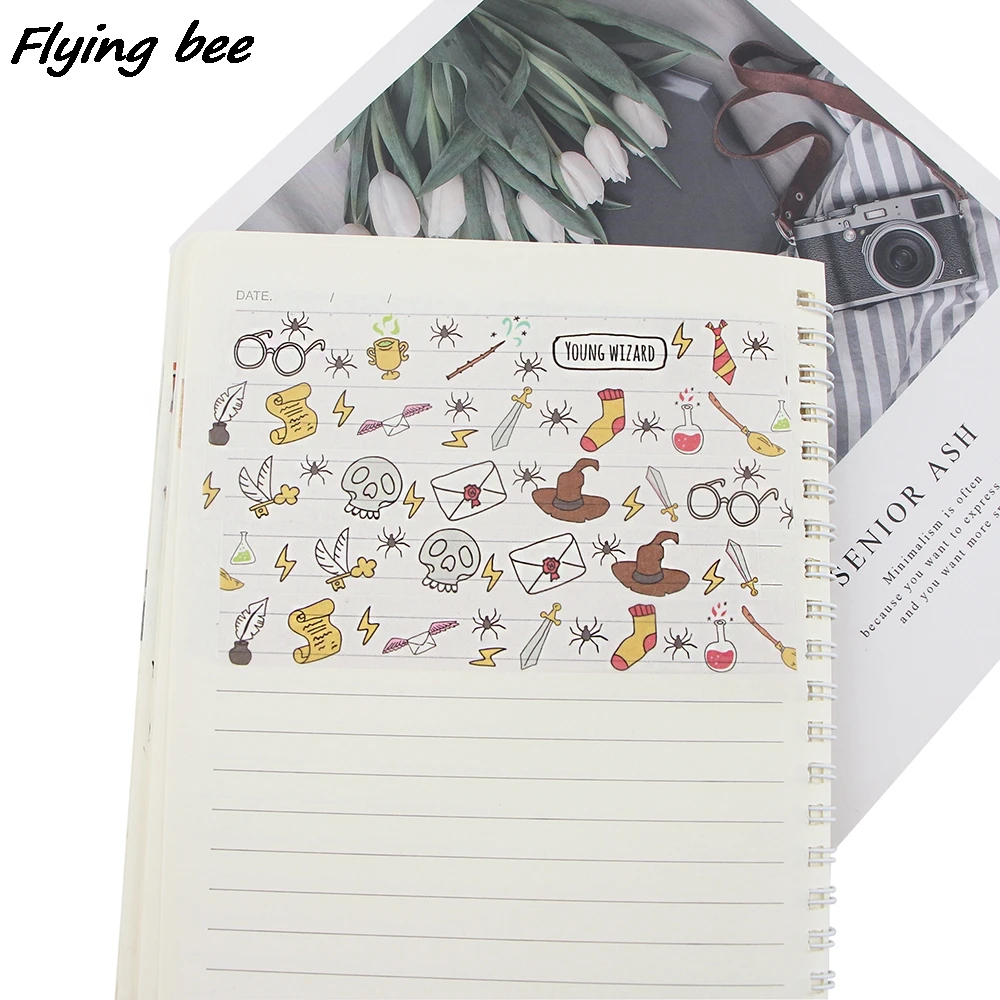 Flyingbee 15 мм x 5 м крутая мультяшная васи лента бумага сделай сам декоративная