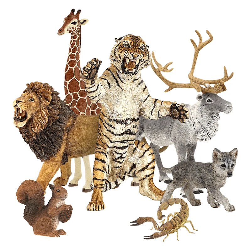 Papo wild animal пластиковая модель моделирование игрушечный тигр Лев медведь Гепард