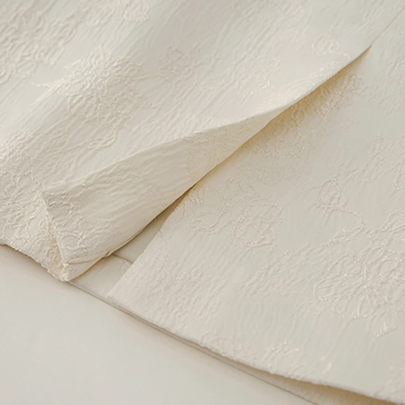 

VGH Beige Elegant Patchwork Blazer For Women Notched Long Sleeve Straight Loose Korean Blazers Females 2021 Spring Fashion Style