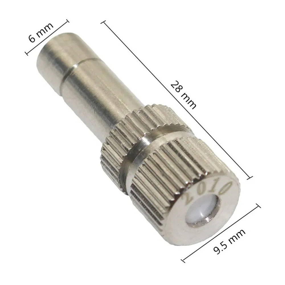 

30 Pcs 0.1-0.6mm Stainless Steel Fog Misting Nozzles 6mm Connectors Garden Water Irrigation Sprinkler Fittings