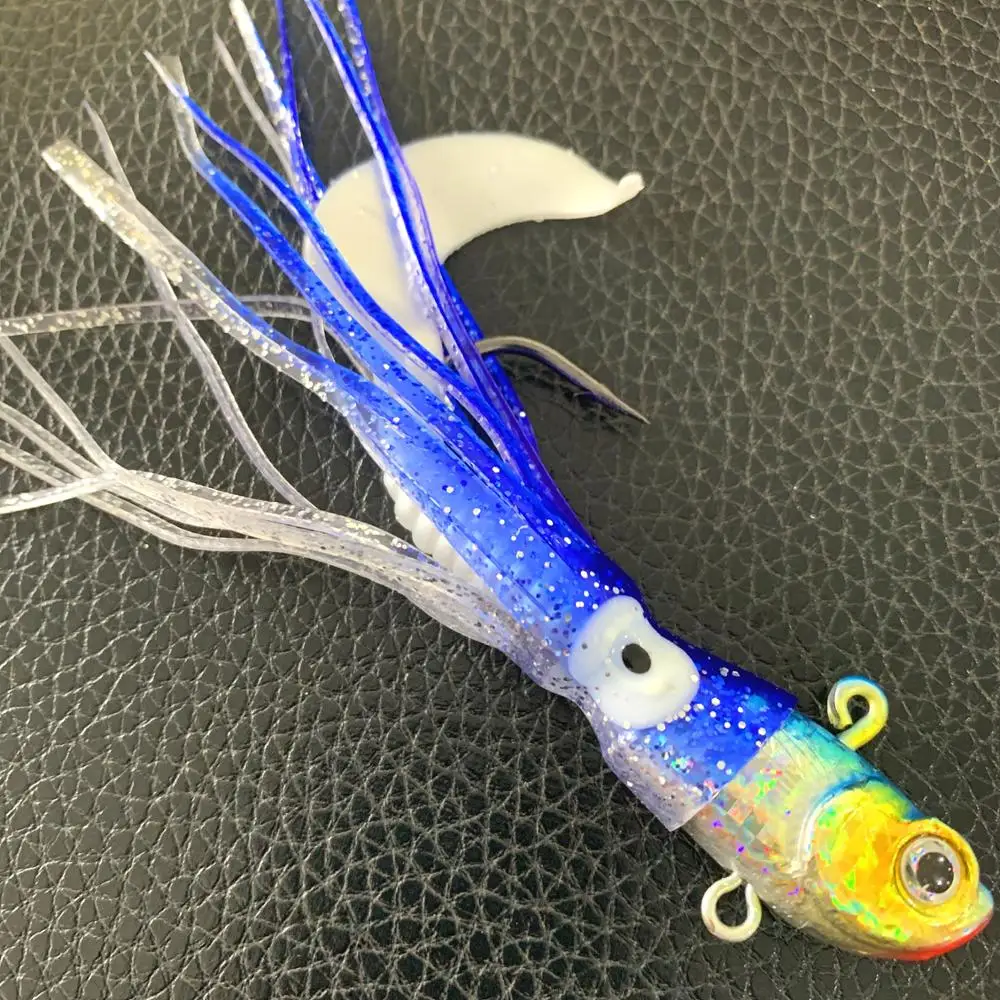 

Ufishing Ice Fishbait 1Piece/Lot Jigging Fishing Lure with Random color octopus 2021 New 50g Sea Baits