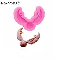 new angel wings keychain pendants silicone epoxy resin moldchocolate cake clay silicone making tools polymer clay necklace moul
