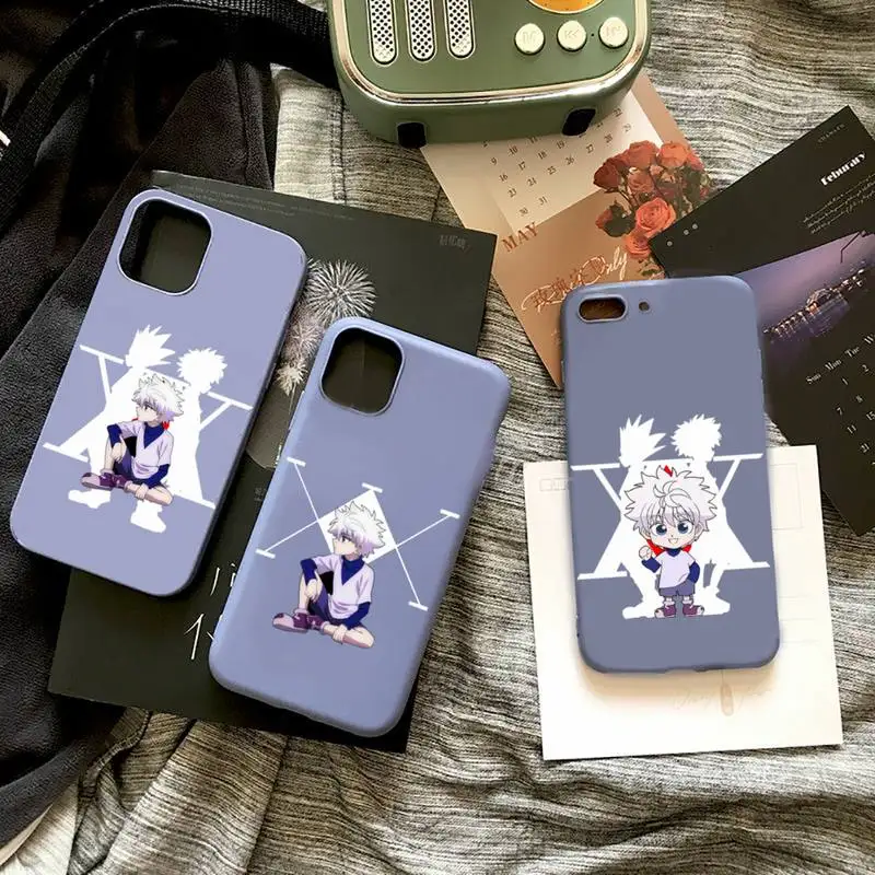 

HUNTER×HUNTER Phone Case Candy Color for iPhone 6 7 8 11 12 s mini pro X XS XR MAX Plus