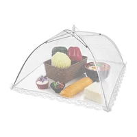 1pc anti fly mosquito large pop mesh screen style reusable bbq food cover newest umbrella collapsible kitchen net tents picnic