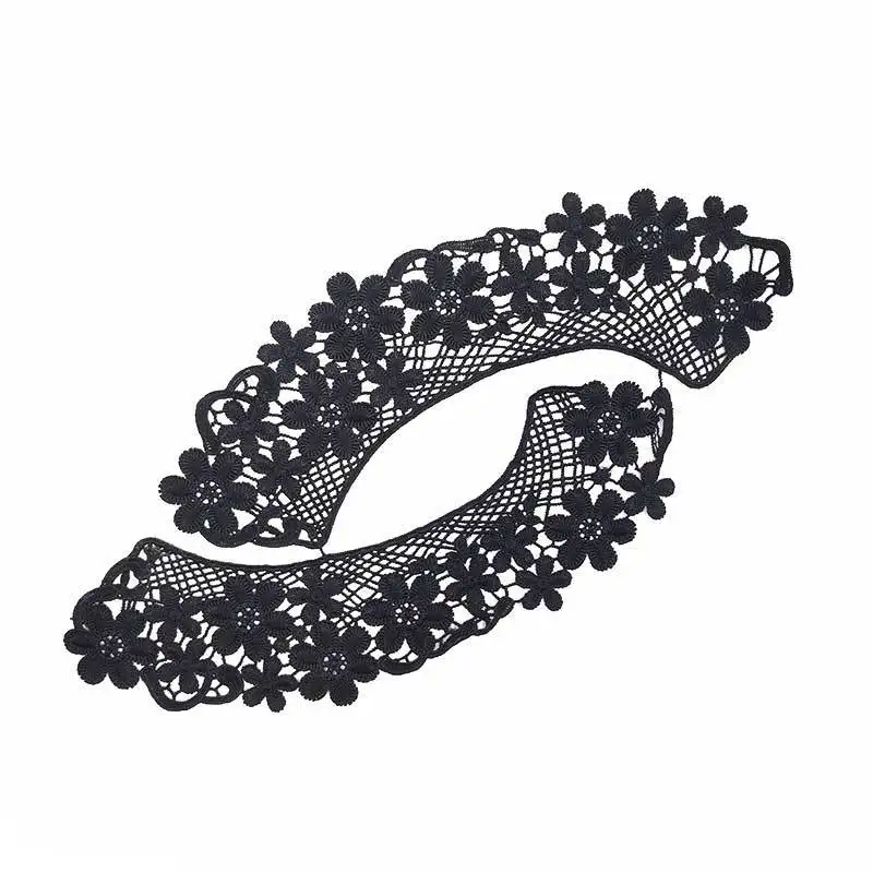 Кружевной тканевый воротник на шею искусственный аппликация вырез сделай сам