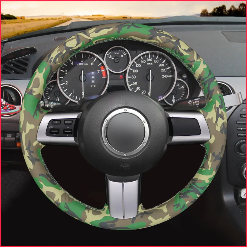 MEWANT камуфляж микро волокна Кожаный чехол рулевого колеса автомобиля для Mazda MX-5