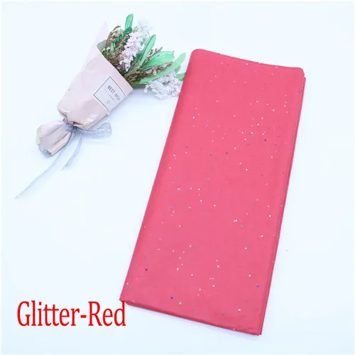 Glitter Red 10 листов 50*66 см, китайская бумага DIY ремесло свадебные бумажные цветы праздничные и вечерние украшения для дома подарочная оберточная бумага - Цвет: Glitter Red