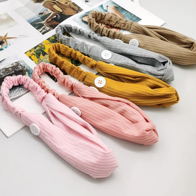 Маска Пряжка головной убор повязка для волос с кнопками рта держатель маски лица