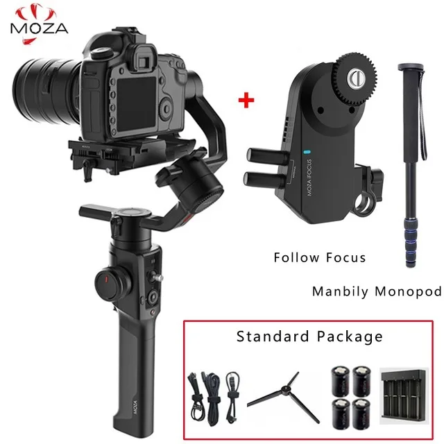 Moza Air 2 3 оси ручной карданный стабилизатор для DSLR Canon 5D Mark IV sony A7S A7R3 Lumix GH4 DSLR DV беззеркальных камер DV - Цвет: with monopod focus