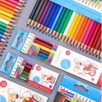 6121824 color kawaii color pencils cute wooden colored pencil set wood color pencil for kid school graffiti drawing painting