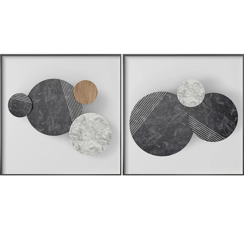 Абстрактная простая Мечта круг узор холст живопись плакат и печать современные