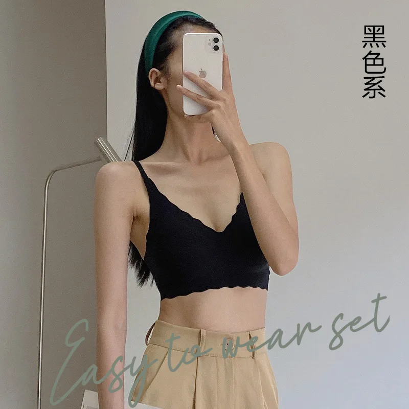 

Xiaohuayang Traceless Women's Underwear Beautiful Back Gathered Non Steel Ring Fine Suspender Sports Bra Women Bra Sexy