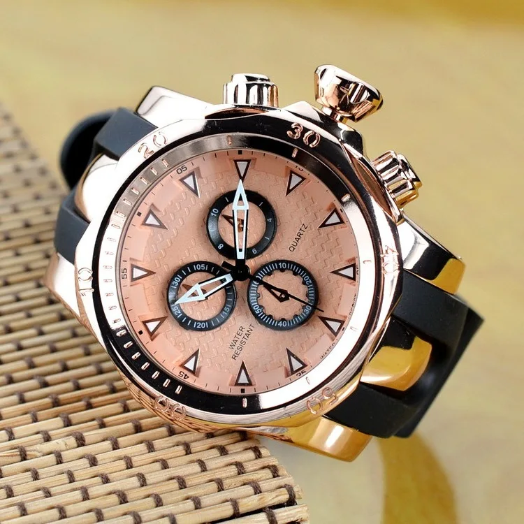 Часы с тремя дисковыми украшениями мужские наручные часы|Мужские механические