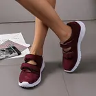 Женские кроссовки на толстой подошве, дышащие кроссовки из вулканизированной резины, на липучке, повседневная спортивная обувь на осень, 2021