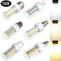 10x led corn light bulbs e14 e27 b22 g9 gu10 110v 220v 3w 15w 5730 smd ampoule bombilla table lamp for home bedroom ultra bright