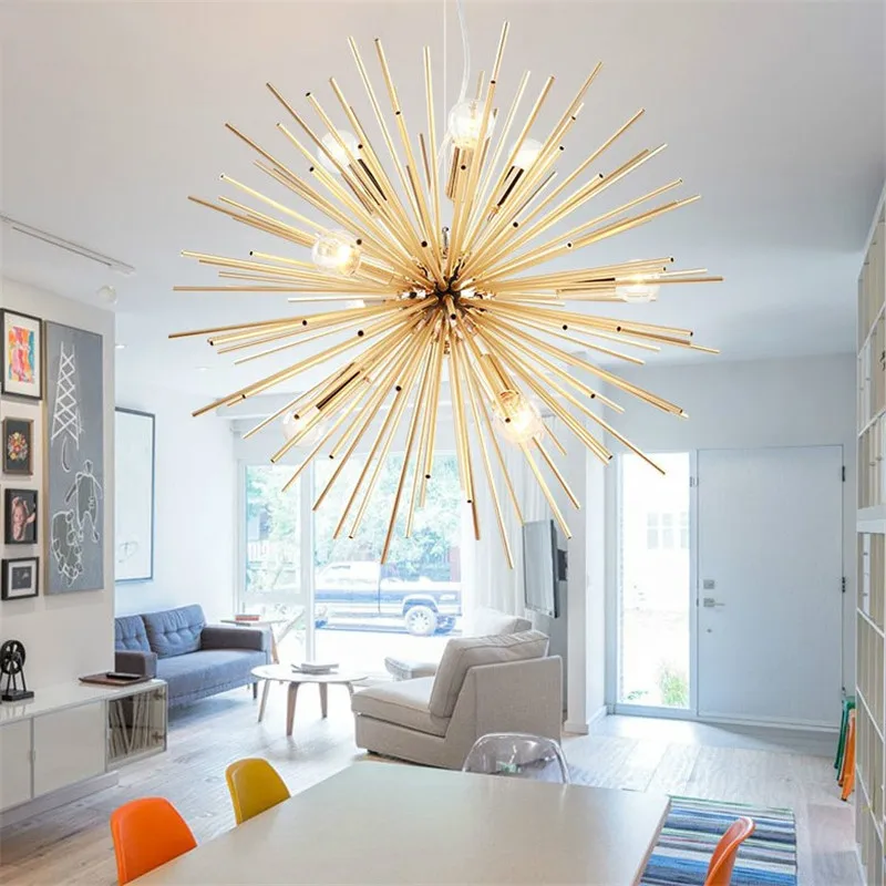 Пост современный Одуванчик LED подвесные светильники алюминиевый теплый свет