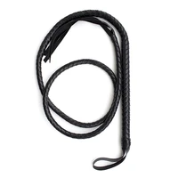 1 9 m shepherd pu leather whip black horse whip cos knight equipment photo props pet ranch training supplies big dog accessories