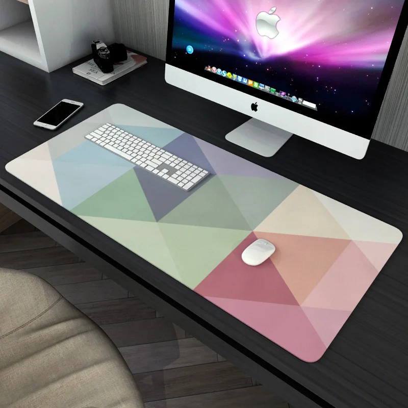

Desktop computer anti slip mouse pad, 80x30cm computer geometric pattern game mouse pad, notebook computer keyboard mouse pad