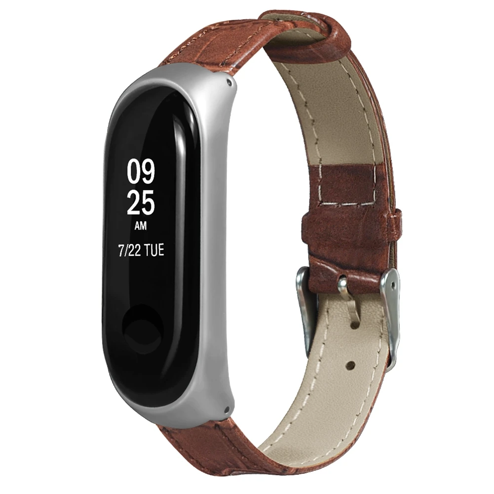 Для Xiaomi mi Band 3 4 фитнес-трекер красочные кожаные mi Band 4 3 ремешок черный золотой чехол модные браслеты