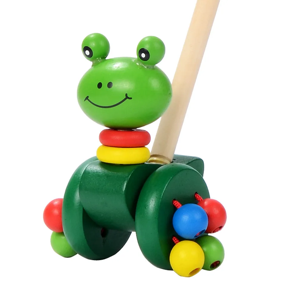 

Lovely Wooden Push Along D-uck Tooky Toy Toddler Baby Funny Miniature Toy Mini Animal A Long Educational Gadgets Kids Brinquedos