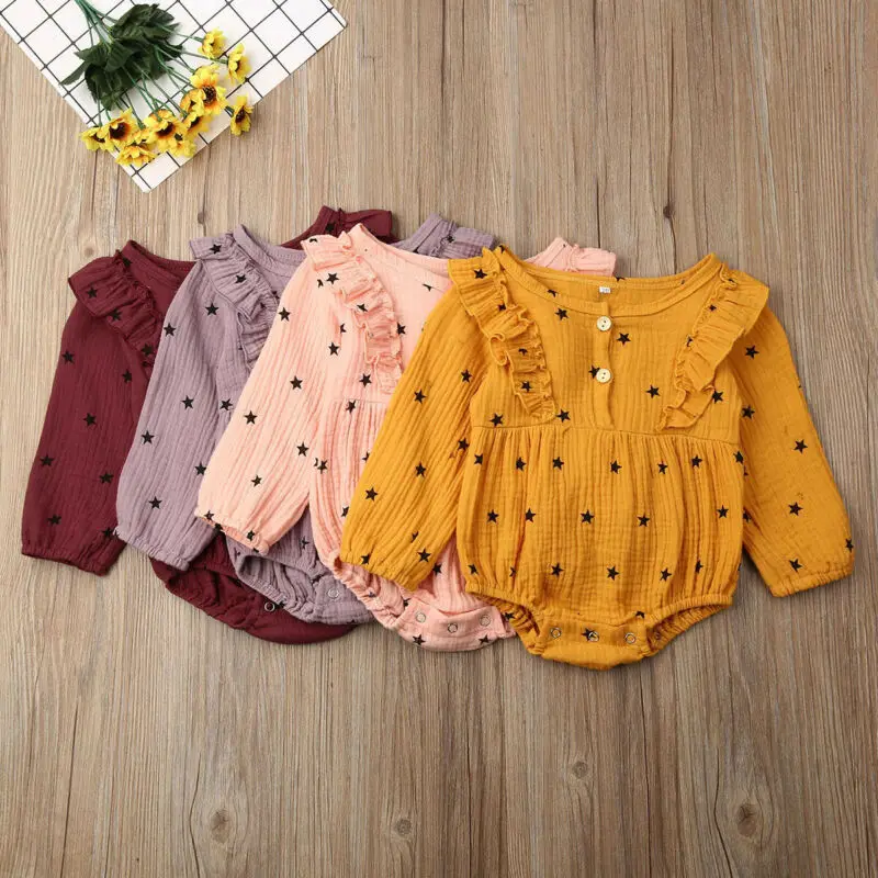 Детский комбинезон коллекция 2019 года Милый хлопковый с длинными рукавами и