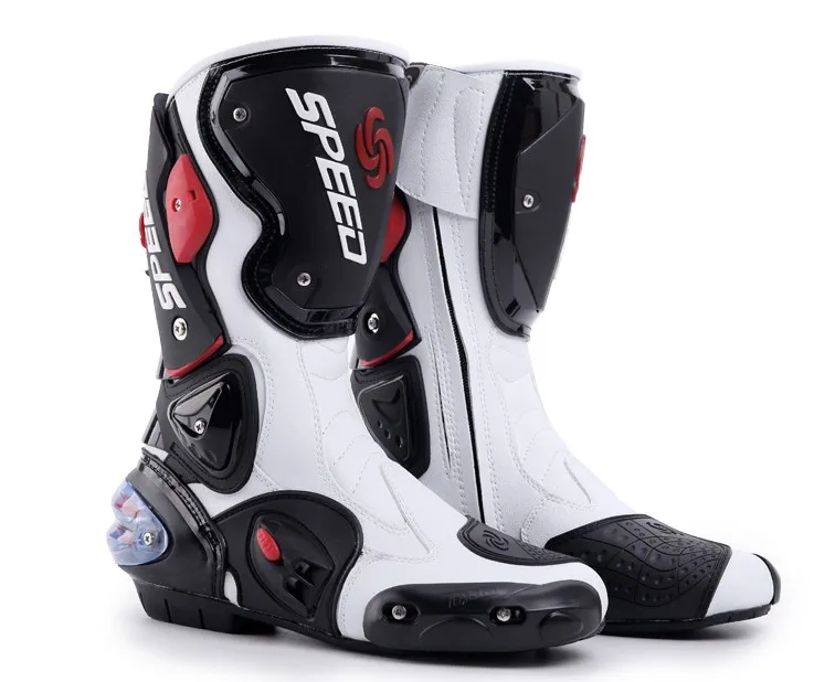 Кожаные мотоциклетные ботинки профессиональная обувь для скоростных гонок