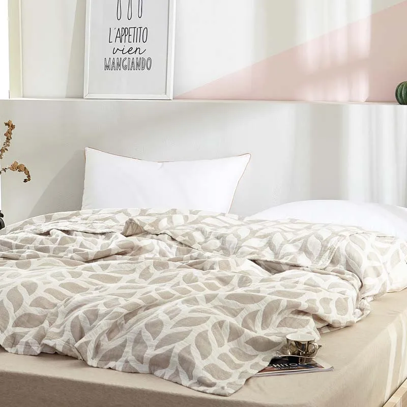 Муслиновое легкое летнее одеяло для кровати дивана хлопковое мягкое теплое