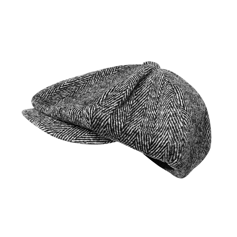 Casquette, шерстяные кепки Newsboy для мужчин, серые, в елочку, плоские шапки, для женщин, кофейного цвета, британские художники, шапка, осенне-зимние шапки и шапки BLM09