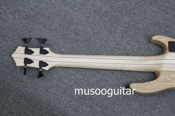 

MiNi 4string ukulele electric left hand bass natural color neck-thru style