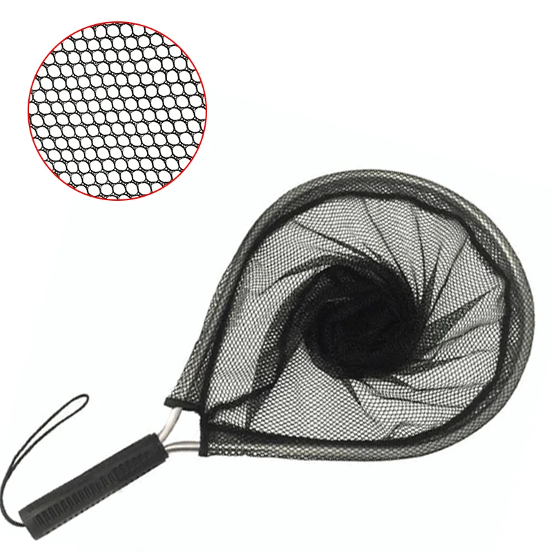 

Portable Aluminum Alloy Trout Hand Net Fishing Nylon Mesh Fishing Net Fly Fishing Hand Dip Net Fishing Tackle Fish Tool Parts