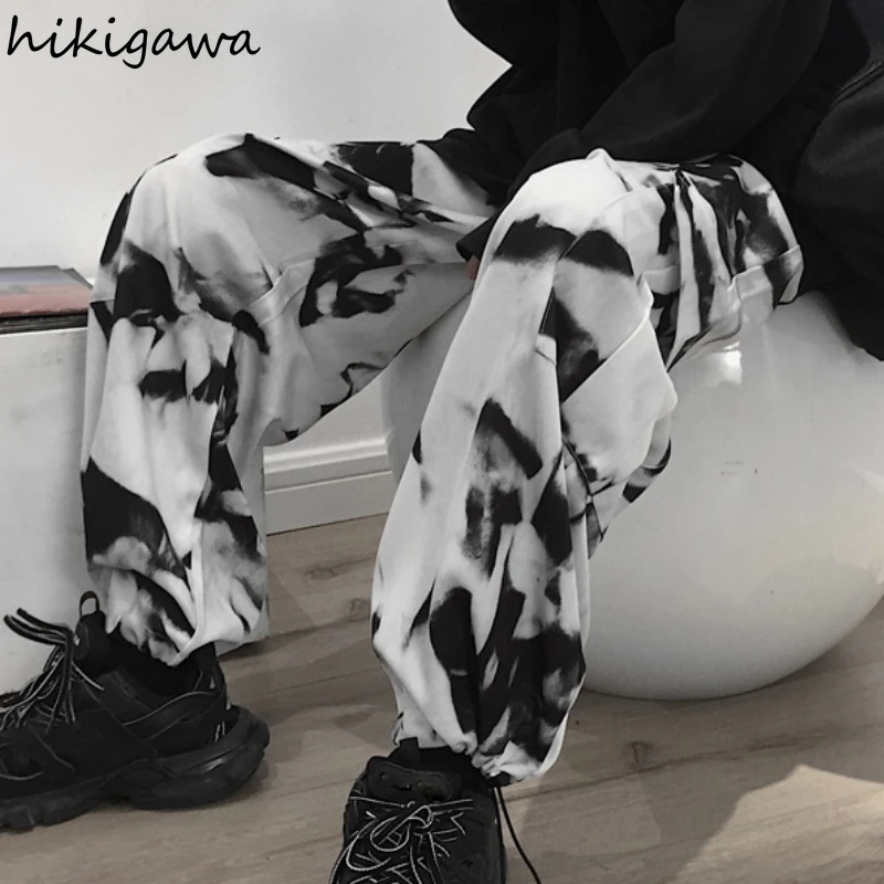 

Hikigawa Drawstring Sweatpants Vintage Harajuku Men Trousers Oversized Korean Fashion 2021 Women's Pant Hip Hop Mujer Pantalones