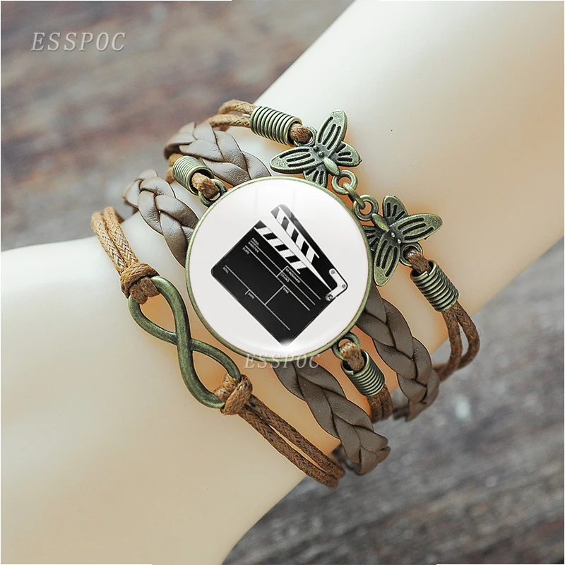 Классический черный и белый браслет 19-век с камерой изображением телефона на