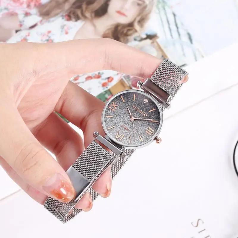 2019 магнитные женские часы Force Уникальный креативный цветной Циферблат Женские