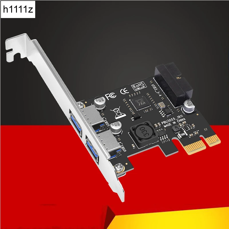 

USB 3.0 PCI-E Плата расширения, 2 порта USB 3,0, 19 контактов