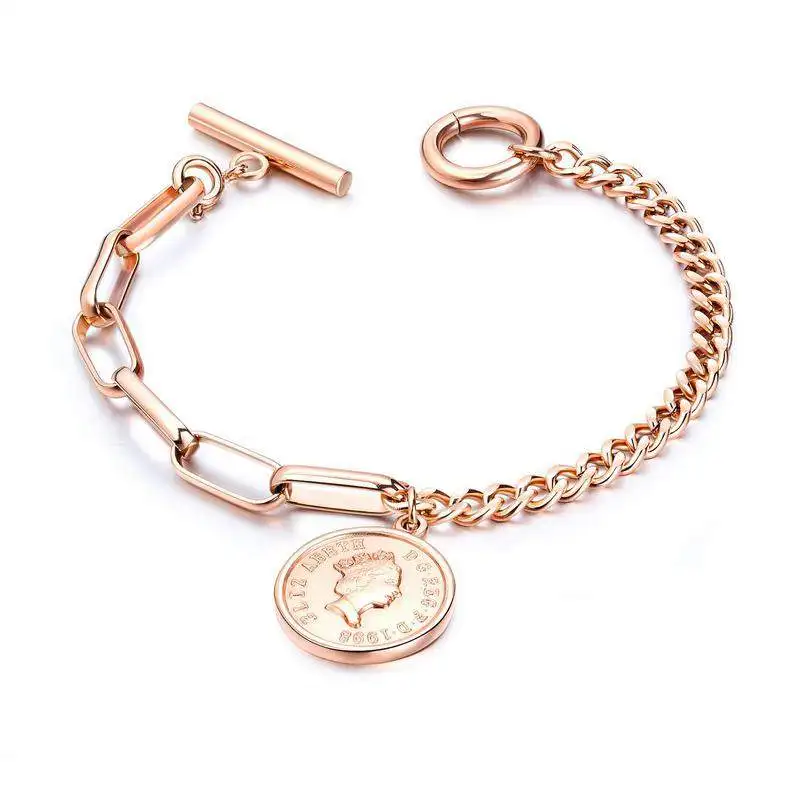 Женский браслет из титановой стали Hemiston RoseGold | Украшения и аксессуары