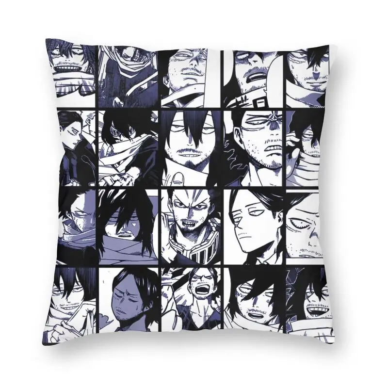 

Aizawa Shota коллаж Подушка Чехол 40x40 см украшение спальни Kawaii Boku No Hero Академия подушки для дивана квадратная Подушка Чехол