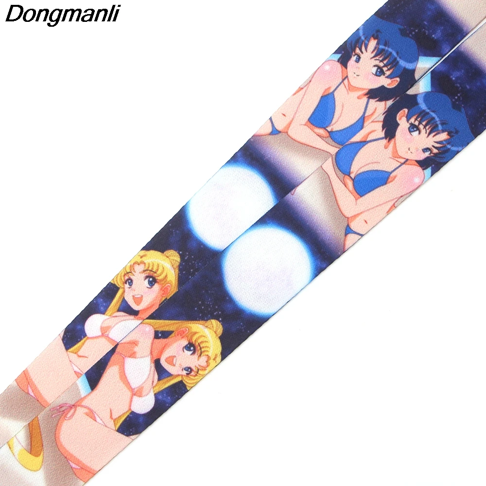 Шнурок PC123 для ключей с милой девушкой держатель удостоверения личности телефона